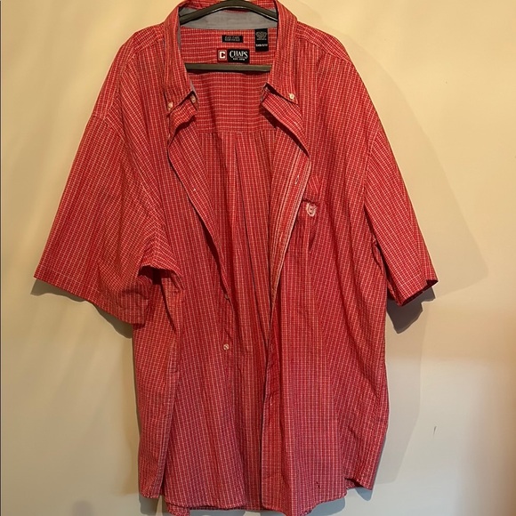 Chaps Men's Red Short Sleeve Shirt - Picture 1 of 4